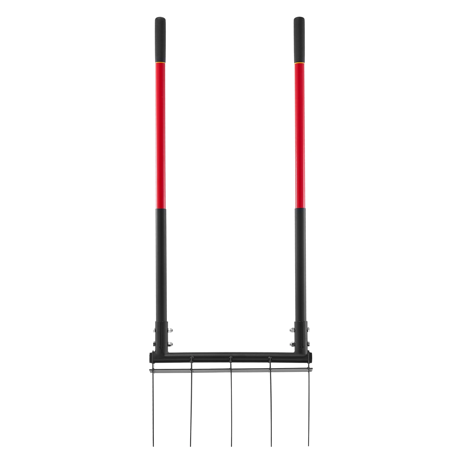 

SucceBuy Broad Fork 5Tine Pitchfork w/ Dual Fiberglass Handles HeavyDuty Ergonomic U-Shaped Broadfork Hand Tiller for Composting