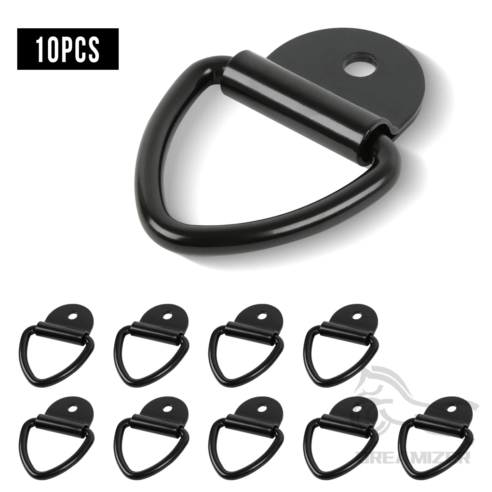 6PCS 10PCS D Shape Pull Hook Tie Down Anchors Ring Iron Cargo Tie Down Ring for Truck Trailers RV Boats Accessories