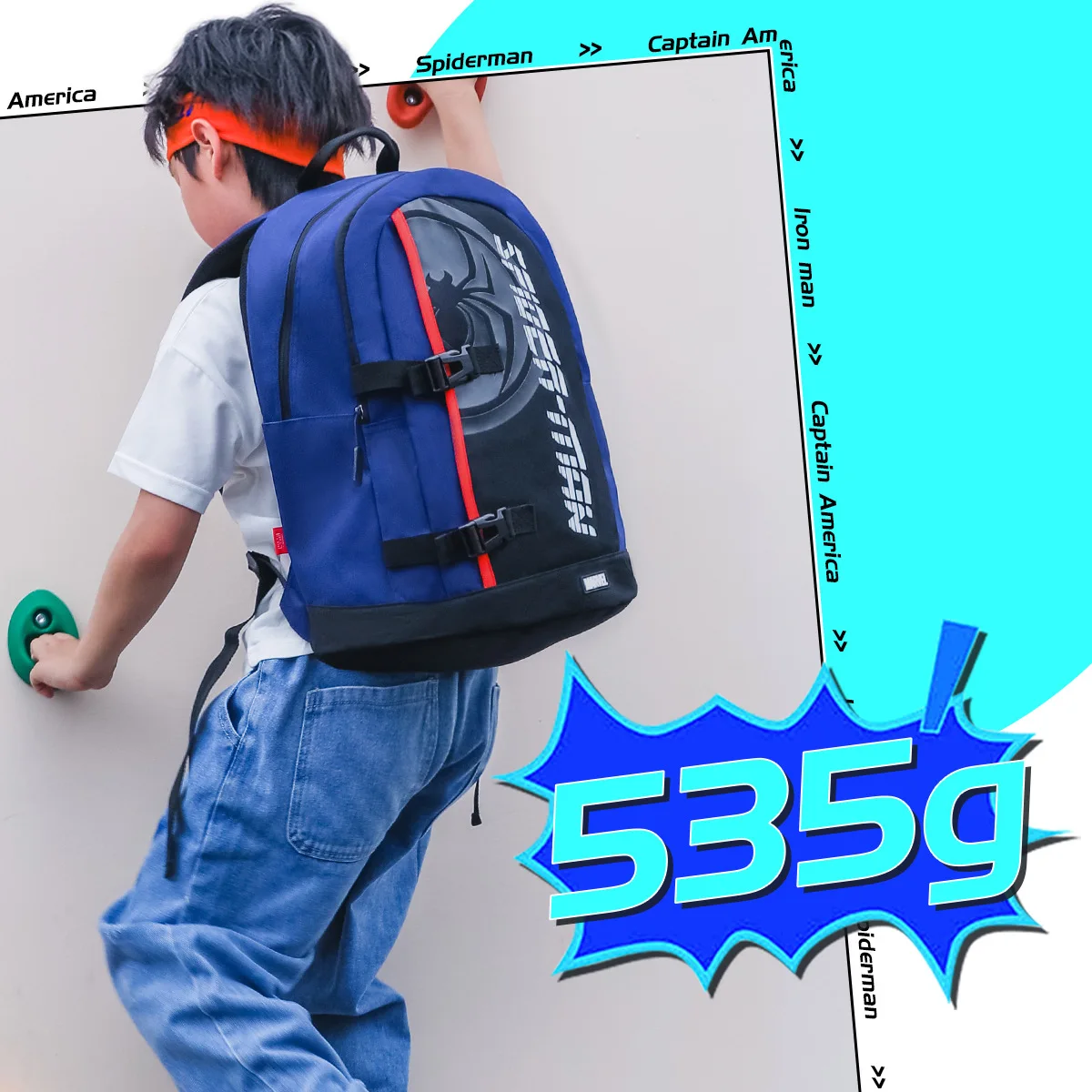 Disney neue Schult aschen für Jungen Klasse 1-6 Grundschule Schüler Schulter ortho pä dischen Rucksack Eisen Spider Man Kapitän Amerika Mochi las