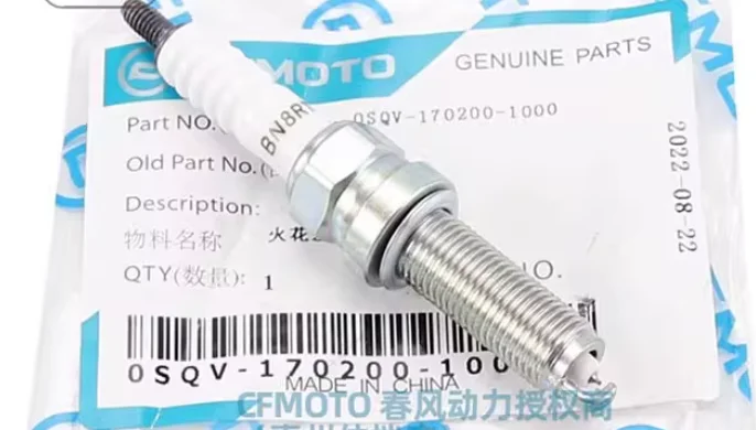 

2pcs Spark Plug suit CF450NK or CF450SR code is 0SQV-170200-1000