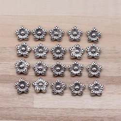 IFOCUS 20pcs/Lot Flower Small Hole Spacers Beads For DIY Jewelry Making Zinc Alloy 8x8x4mm/0.31x0.31x0.16inch