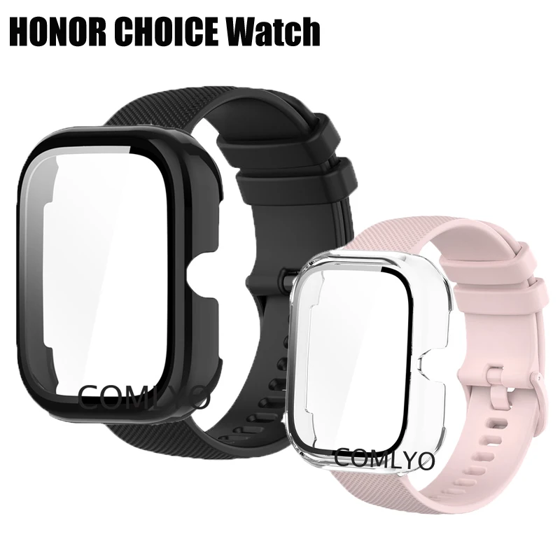 For Honor Choice Watch Case + Strap Silicone Band Protective Full Cover Bumper Women men Screen Protector