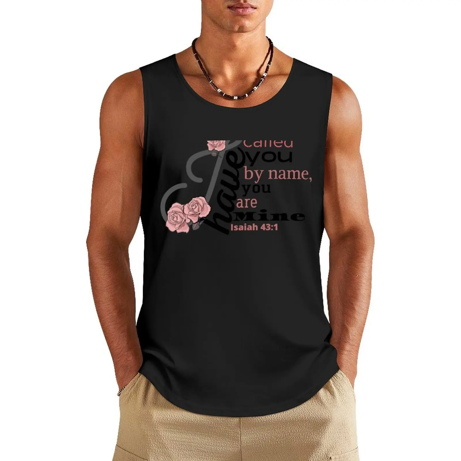 

Isaiah 43:1 Tank Top bodybuilding t shirt fitness sleeveless vests