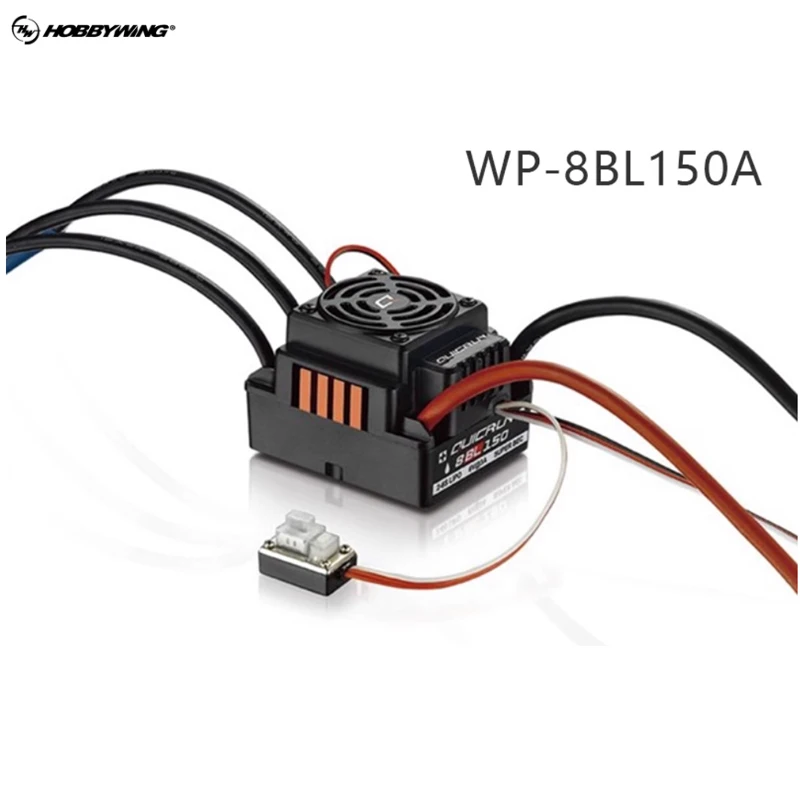 HOBBYWING QuicRun WP10BL60A WP8BL150 3-6S Wodoodporny Bezszczotkowy Bezczujnikowy Regulator Obrotów ESC do Ciężarówek 1/8 i 1/10, Monster Trucków