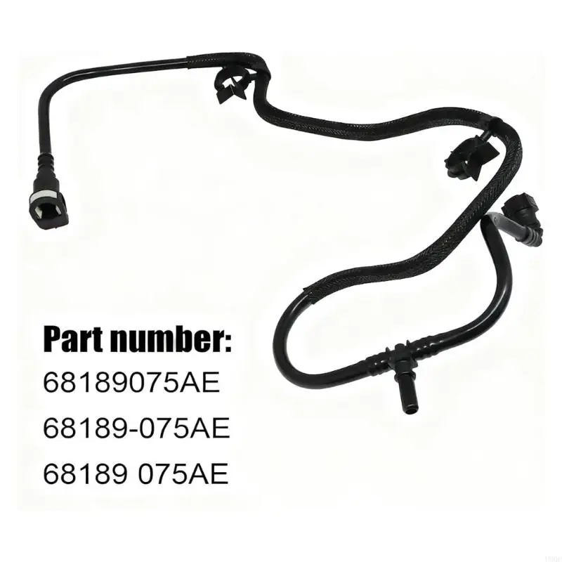 Preformed Purge Hose 68189075AE for Listed 2014-2015 SUV Maintenance, Canister Line Assembly with Sleeve Section, Clip Mounts