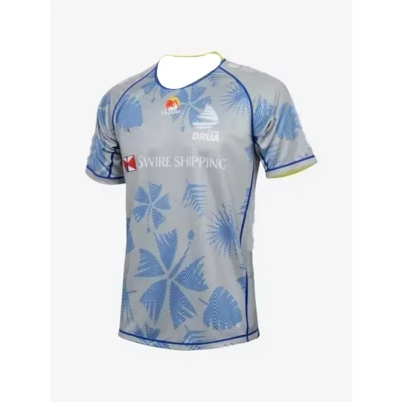 Fijian Drua 2024 Men's Running T-Shirt Rugby Singles Jersey Adult And Children's Training Uniform Kids T Shirt