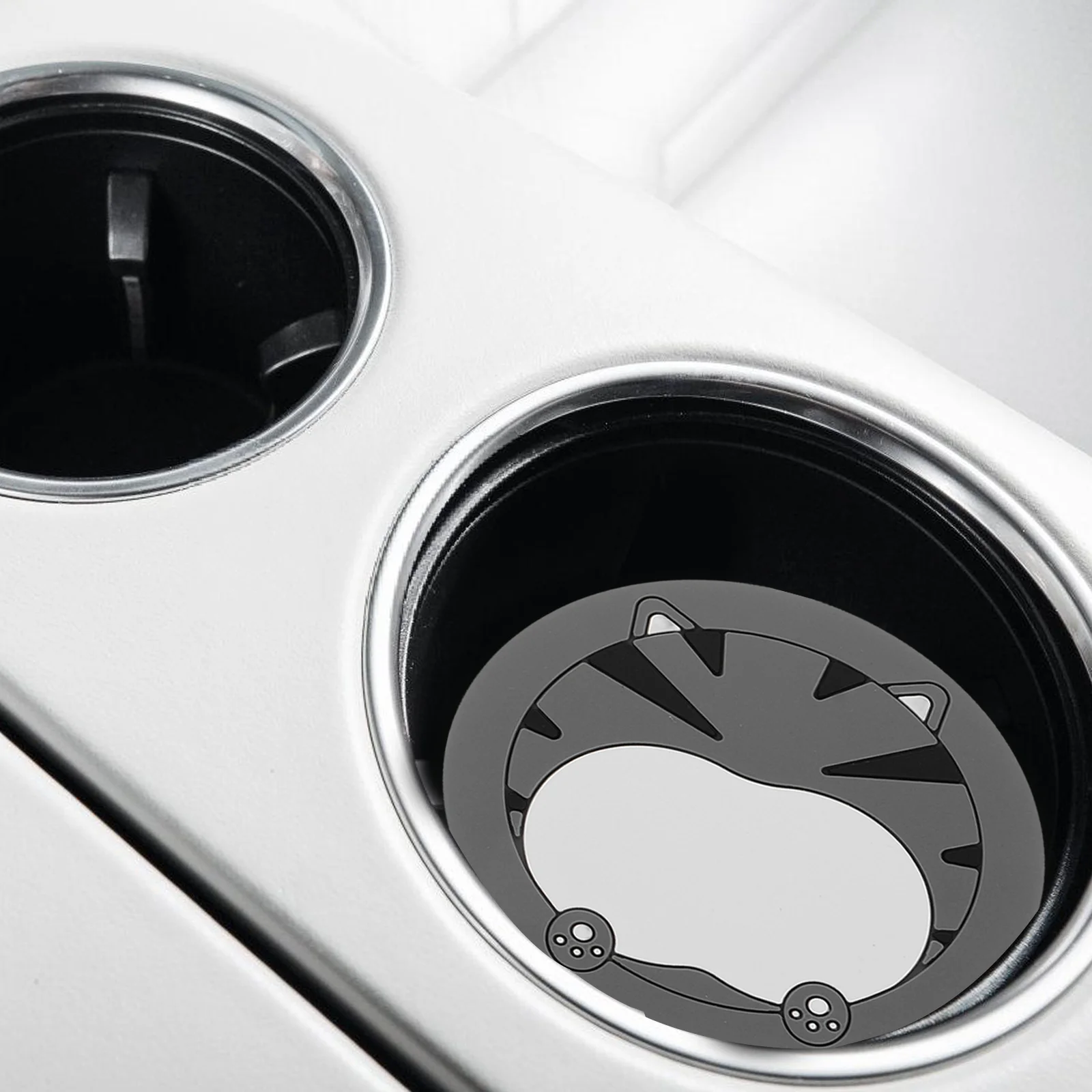 

2Pcs Automotive Cup Holder Coaster PVC Reusable Anti Slip Mat for Cars Trucks Suvs Interior Car Accessories Decor