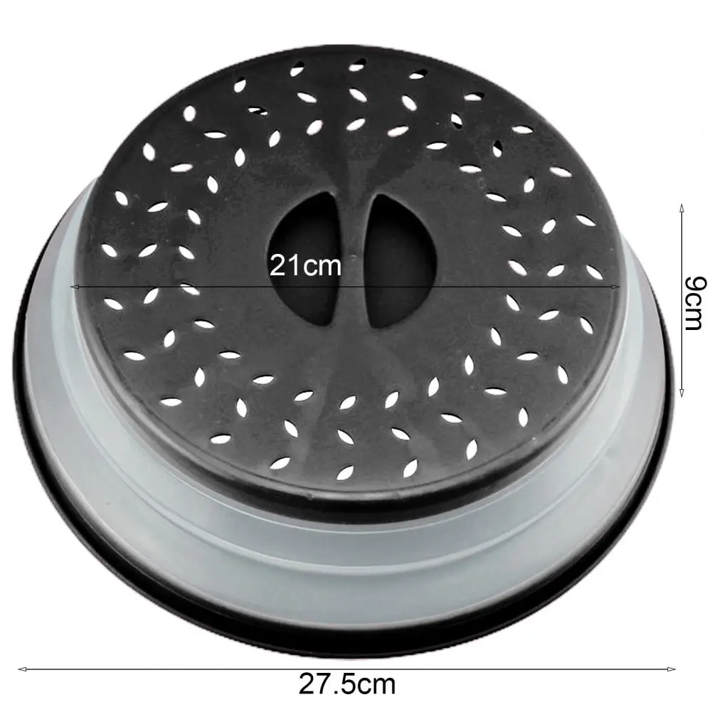 Transparente dobrável TPR isolamento térmico microondas Splatter guarda, tampa à prova de respingos, cozinha ferramenta