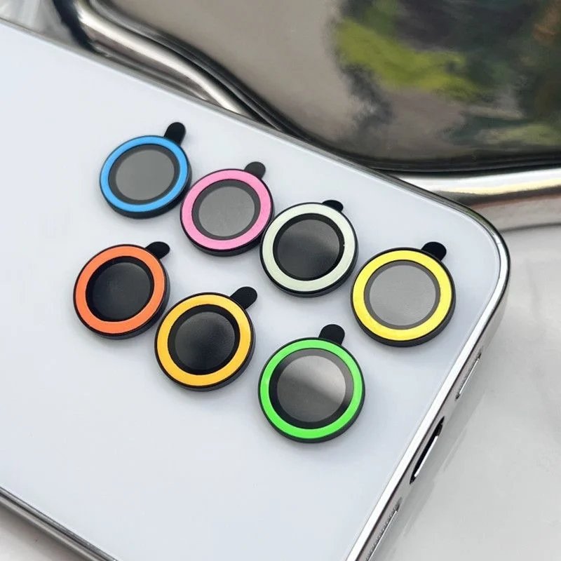 3 قطعة حامي عدسة الكاميرا مضيئة ل 17 15 16 برو ماكس حلقة واقية الزجاج آيفون 16 14 زائد 12 13 زجاج لين خلفي صغير #4