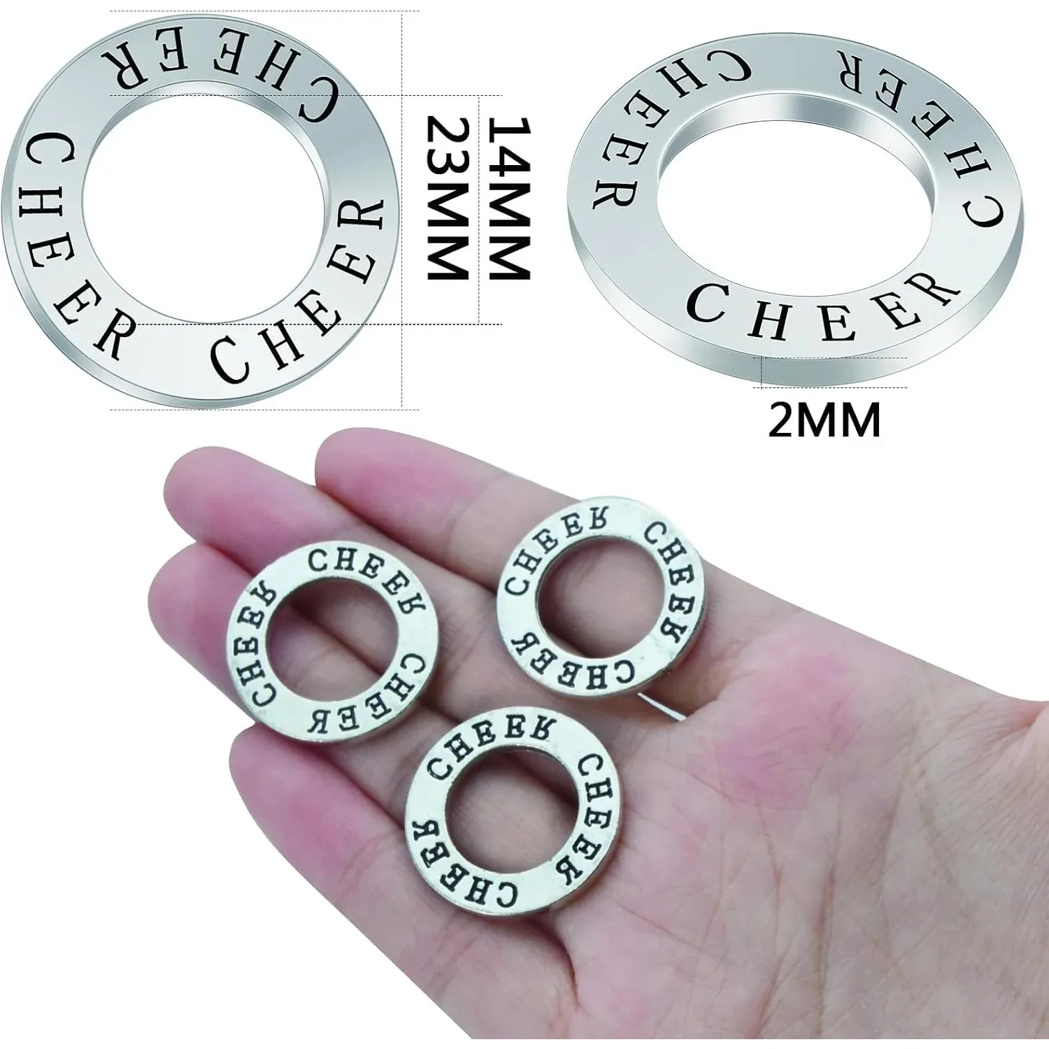 20 قطع يهتف السحر "تتتف" مختوم دائرة مستديرة سحر سبيكة الهتاف سحر موصل ل قلادة سوار صنع المجوهرات