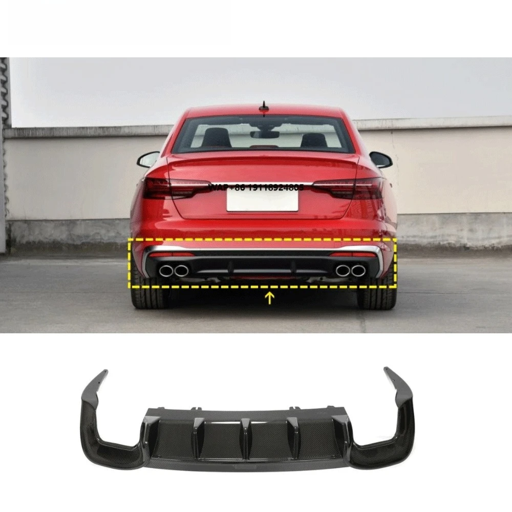 

Dry Carbon Fiber Rear Bumper Rear Diffuser for A4 S-LINE S4 2020-2021