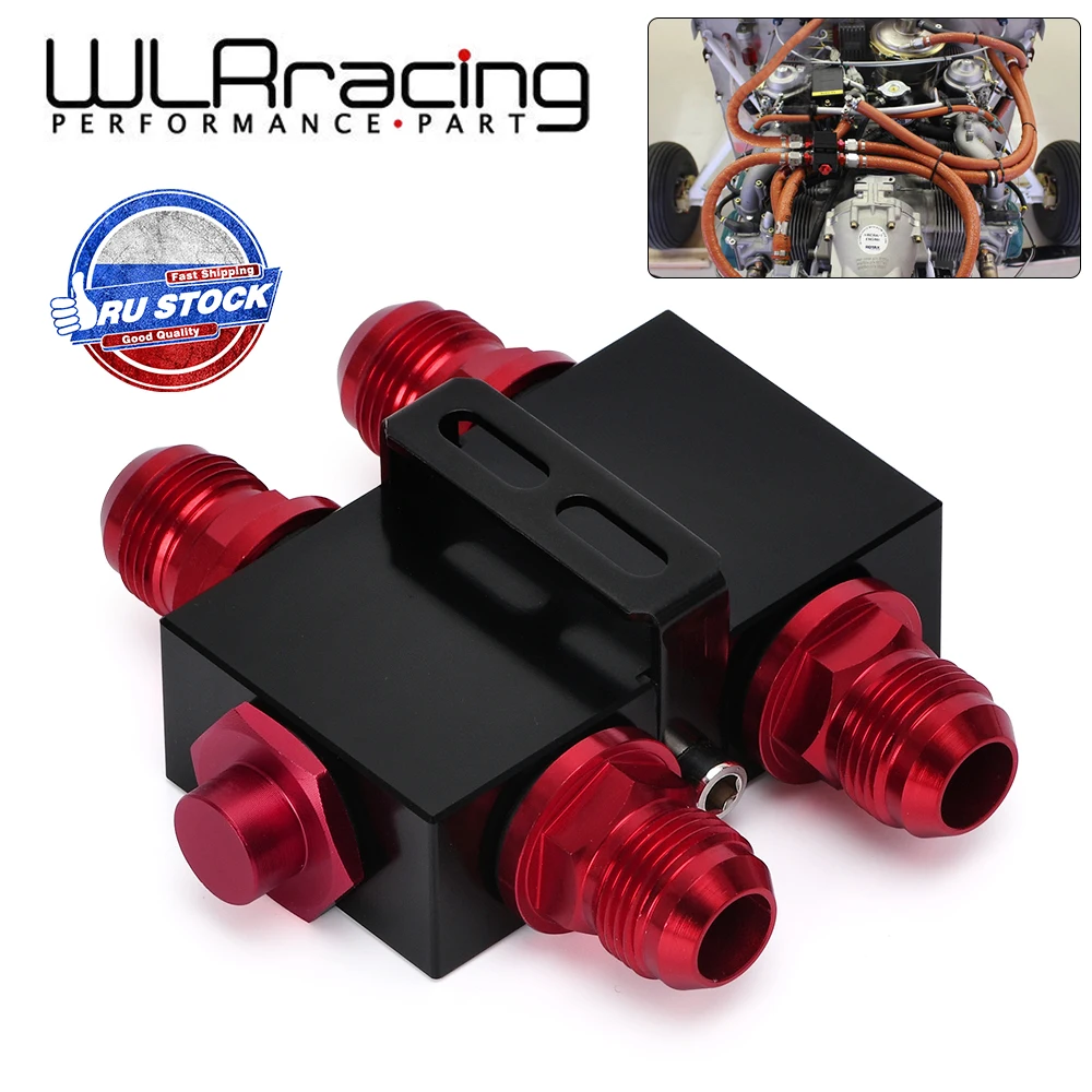 WLR RACING - Adaptador tipo sándwich con filtro de aceite con termostato de aceite en línea AN10 adaptador para sándwich de aceite WLR5672BK