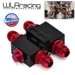 WLR RACING - Oil Filter Sandwich Adaptor With In- Line Oil Thermostat AN10 fitting Oil Sandwich Adapter WLR5672BK