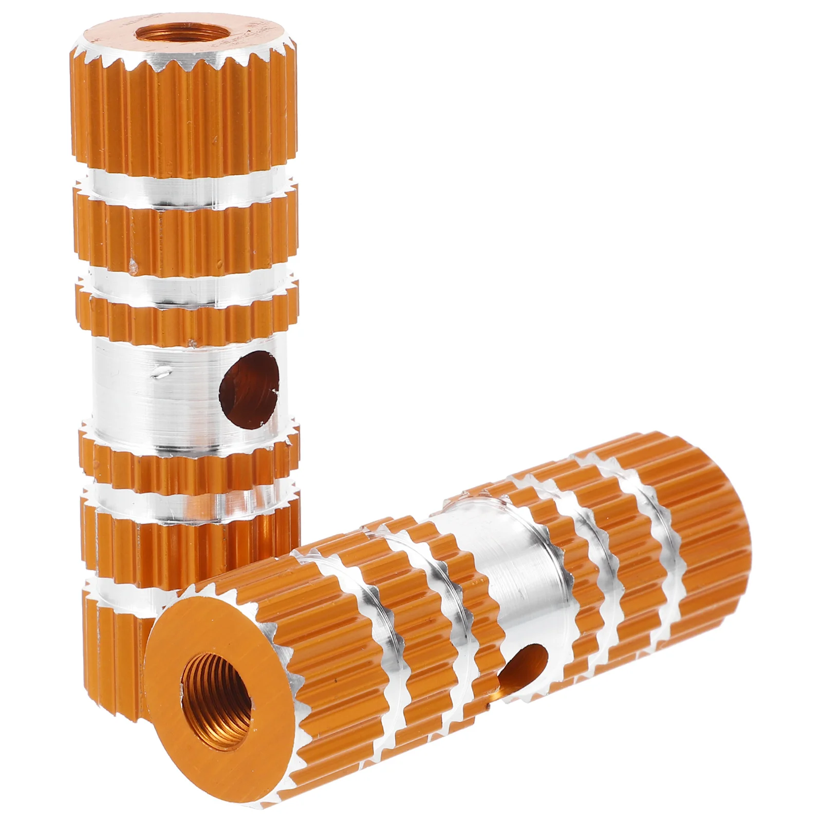 One Pair Aluminum Alloy Bike Pegs Seat Axle Pegs Golden Durable Quick Release Easy Install Mountain Bike Footpeg