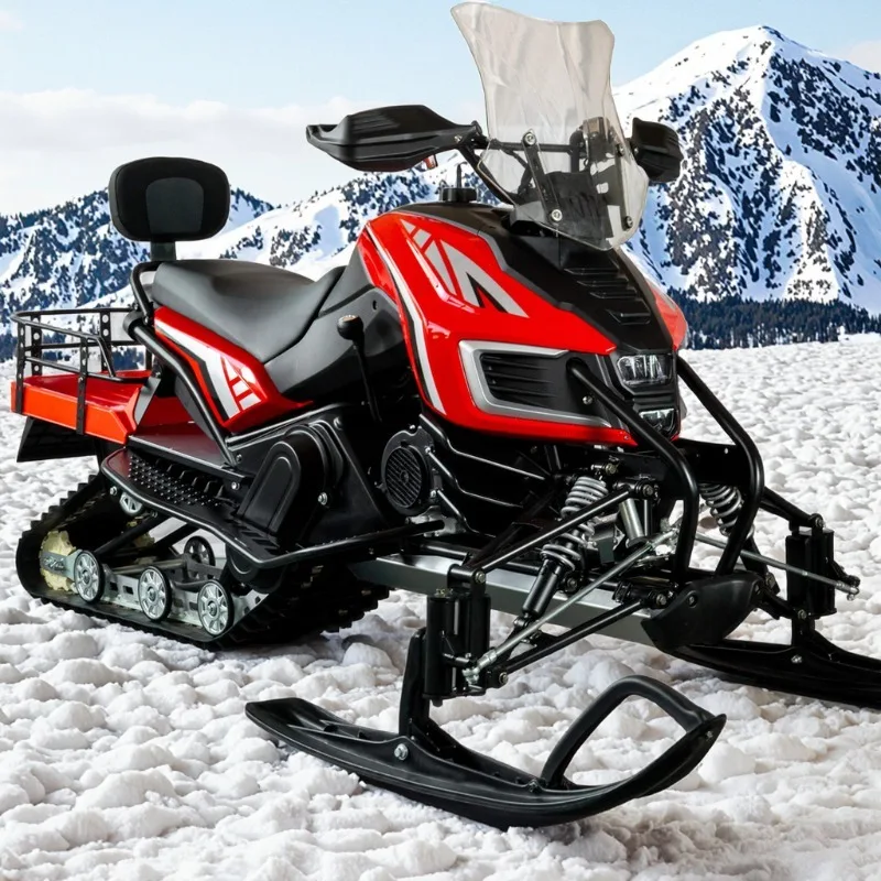 200cc Gas Adult Snowmobile Low Maintenance Cost Affordable Winter Snow Sled Off Road All Terrain Track Scooter Vehicle