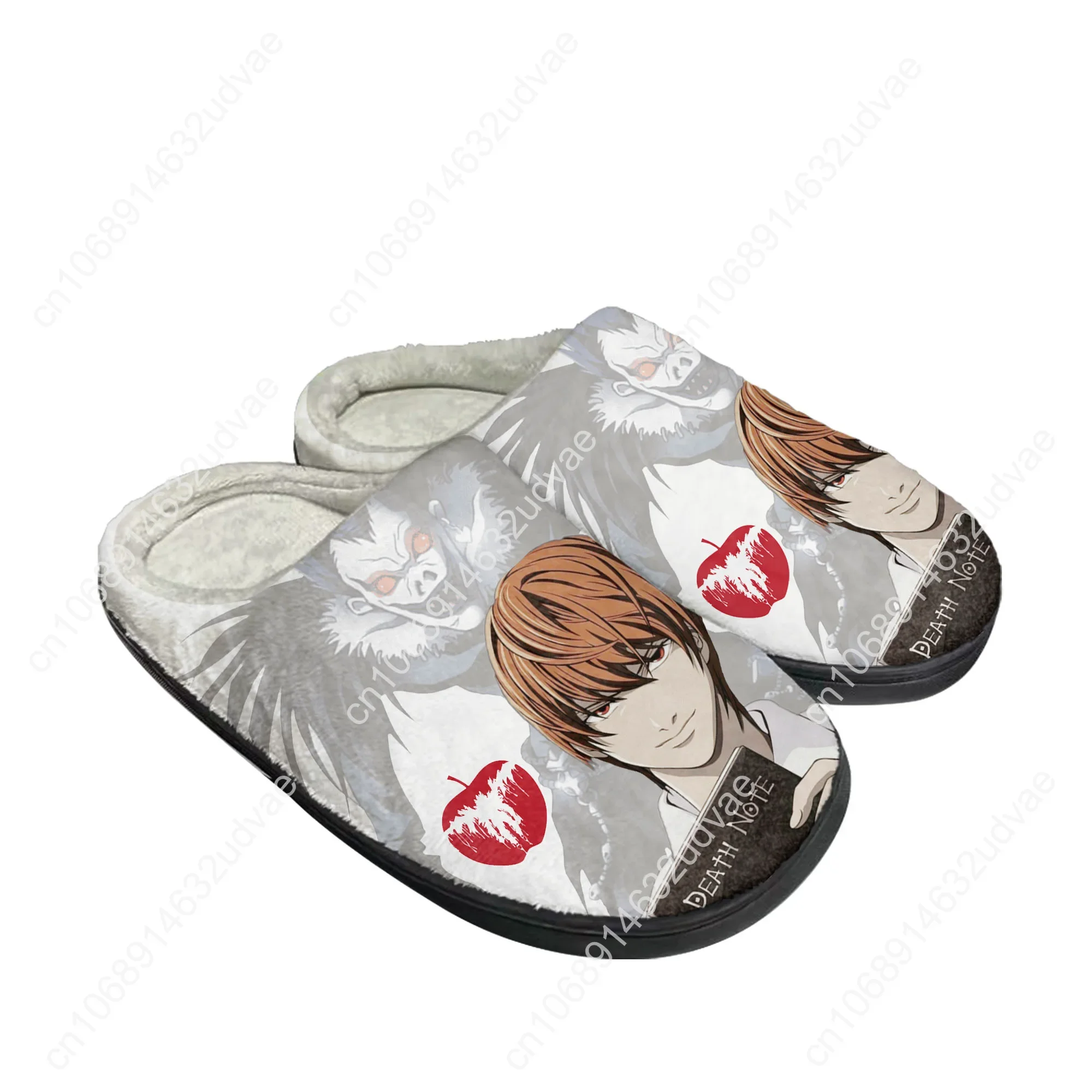 Anime Death Note Yagami Lawliet L Home Cotton Custom Slippers Mens Womens Sandals Plush Casual Keep Warm Shoes Thermal Slipper