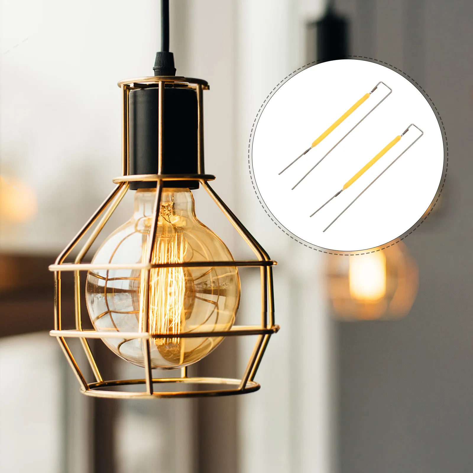 10Pcs Steel LED Filament Lamp Filament Parts for Repair Retro Bulbs Camping Outdoor Tent Wall Sconce Emergency Lighting DIY
