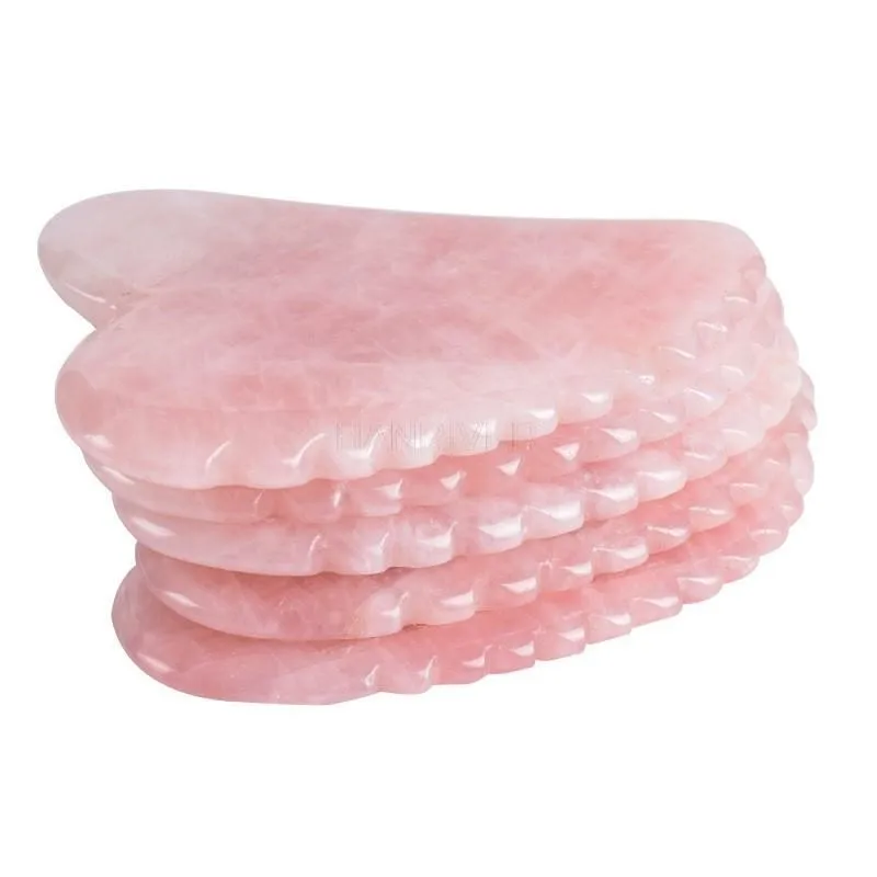 Jade Scraping Board, Powder Crystal Medium V Comb Scraping Board, Face Facial Shaving Massage Eye Scraping Piece Crystal