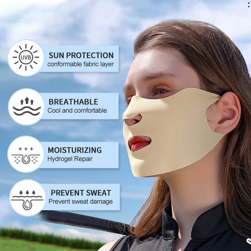 New Golf Sunscreen Patch Outdoor Uv Protection Mask Hydrating Gel Skin Care Mask Suitable For Outdoor Sports Cycling Mountain