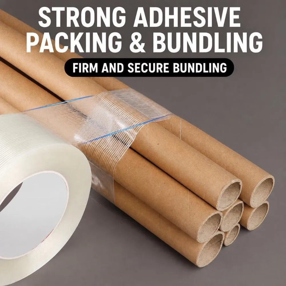 Durable Transparent Fiberglass Tape Single-sided Strong Adhesive Battery Pack Tape High Temperature Resistance Filament Tape