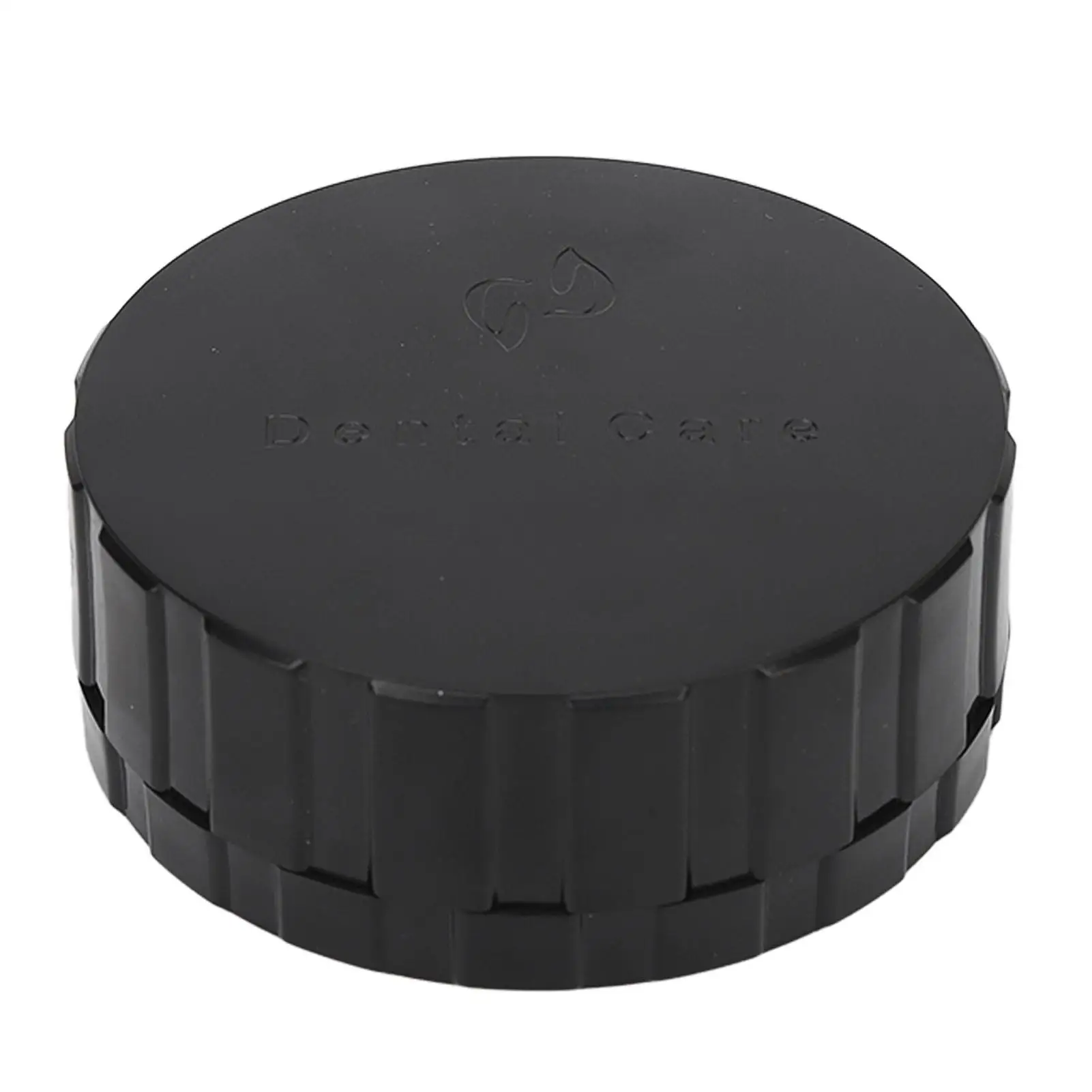 

Round Black Denture Veneer Storage Box - Reusable with Spare Pad