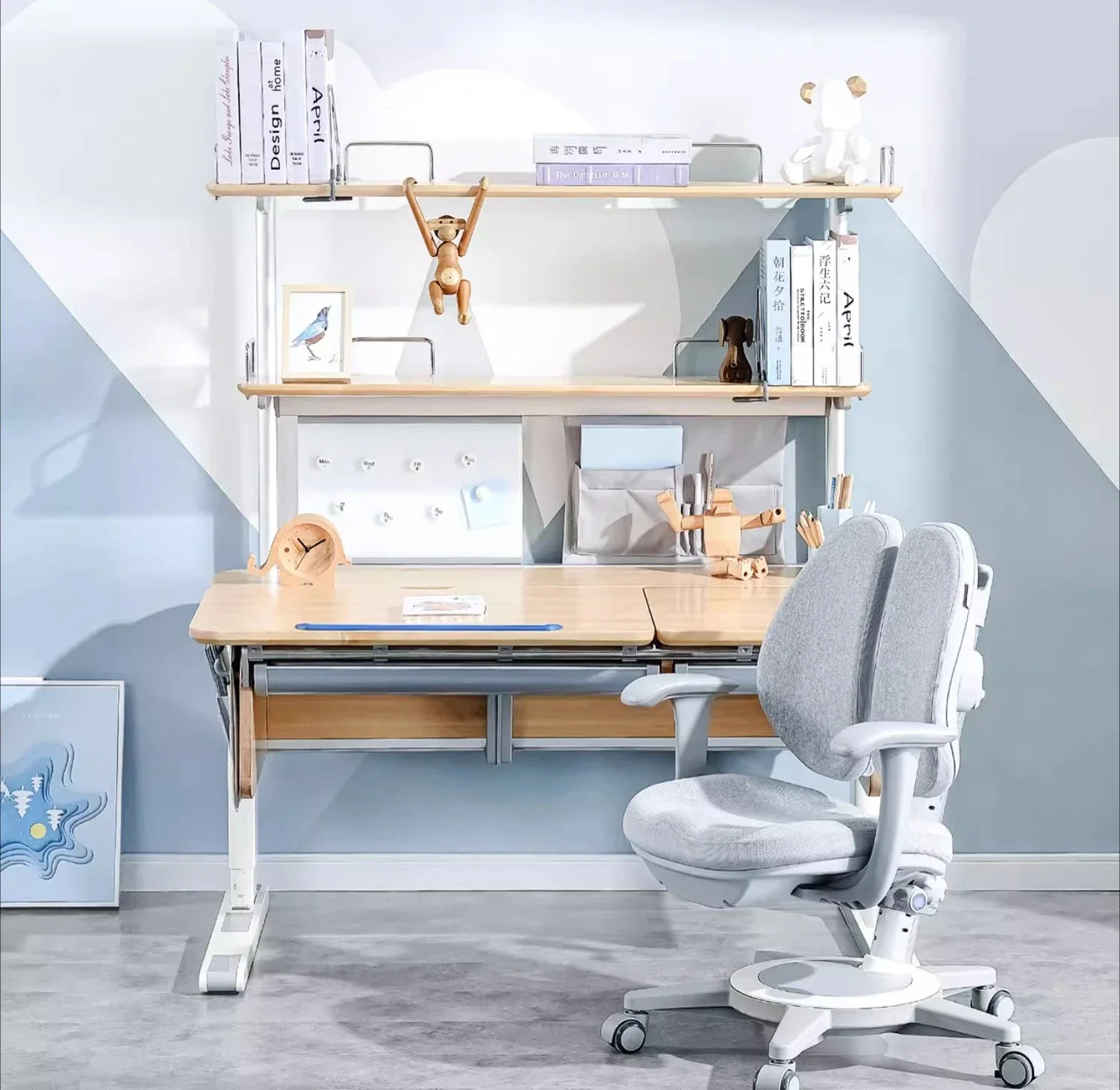 

Обучающий стол, стул для письма, Набор домашних подъемных столов из массива дерева