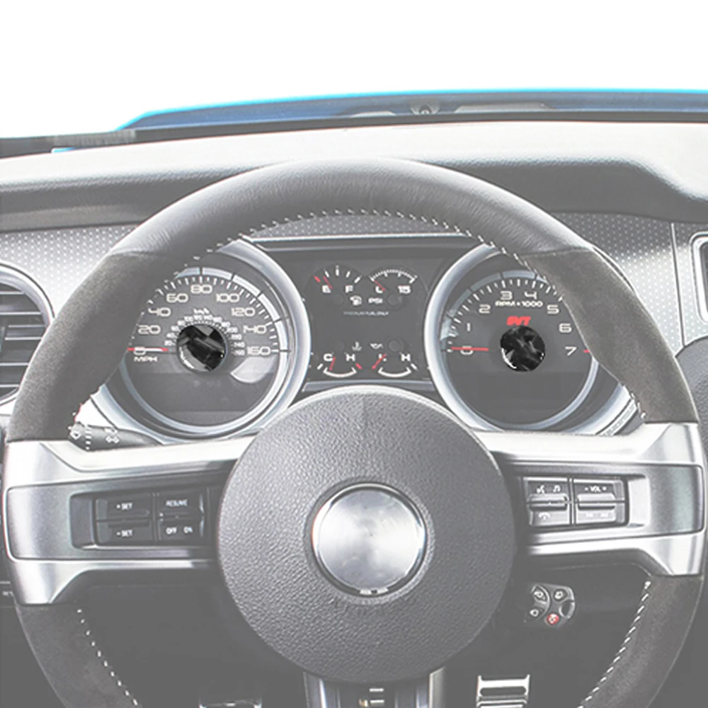 For Ford Mustang 2009-2014 Forged Carbon Fiber Dashboard Speedometer Panel Decorative Cover Car Interior Accessories Sticker