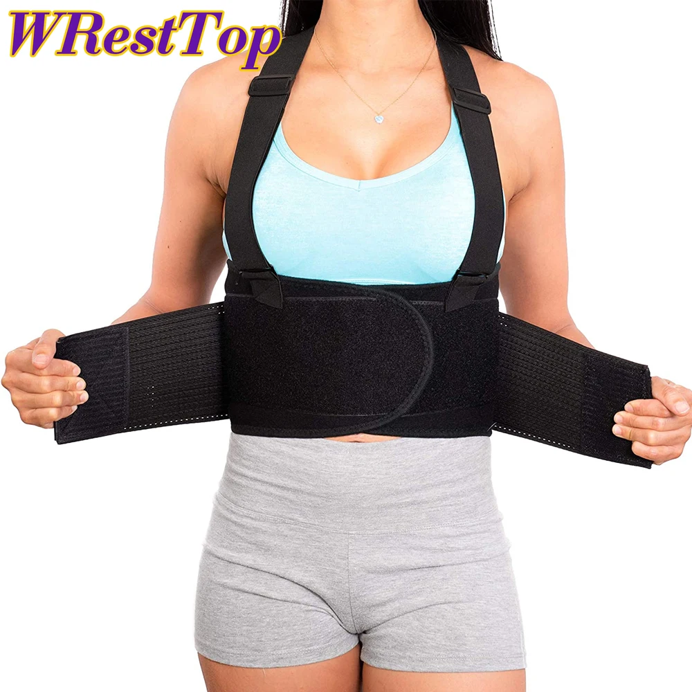 1Pcs Adjustable Waist Back Brace Support Belt for Men and Women, Medical Lumbar Shoulder Straps Fitness Weightlifting Running