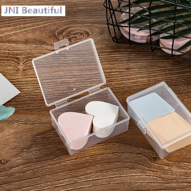 1pc Plastic Storage Box Makeup Organizer Clear Square Diamond Painting Plastic Box Cosmetics Storage Box Desktop Organizer