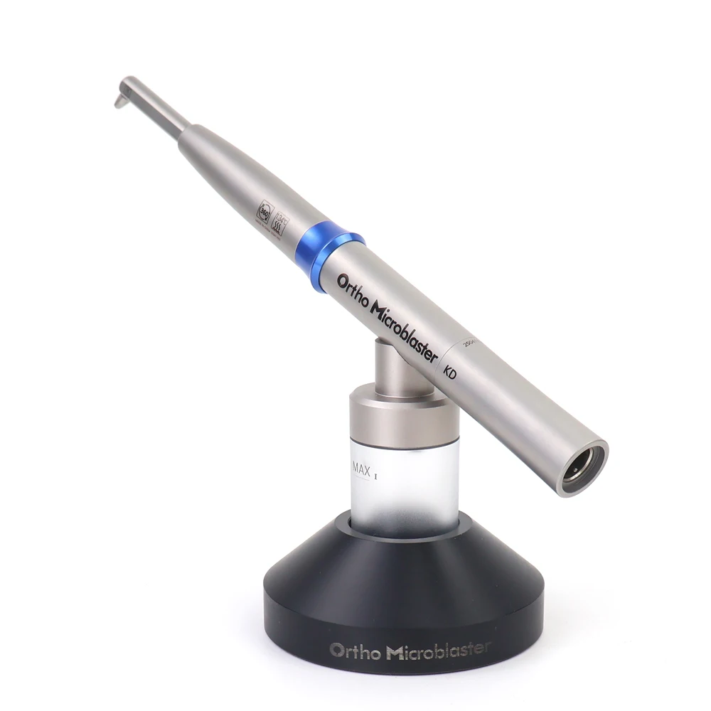Pistola de alúmina microblaster, jato de areia de óxido de alumínio dental 2 em 1 com spray de água interno, polidor de ar adequado para acoplamento kv
