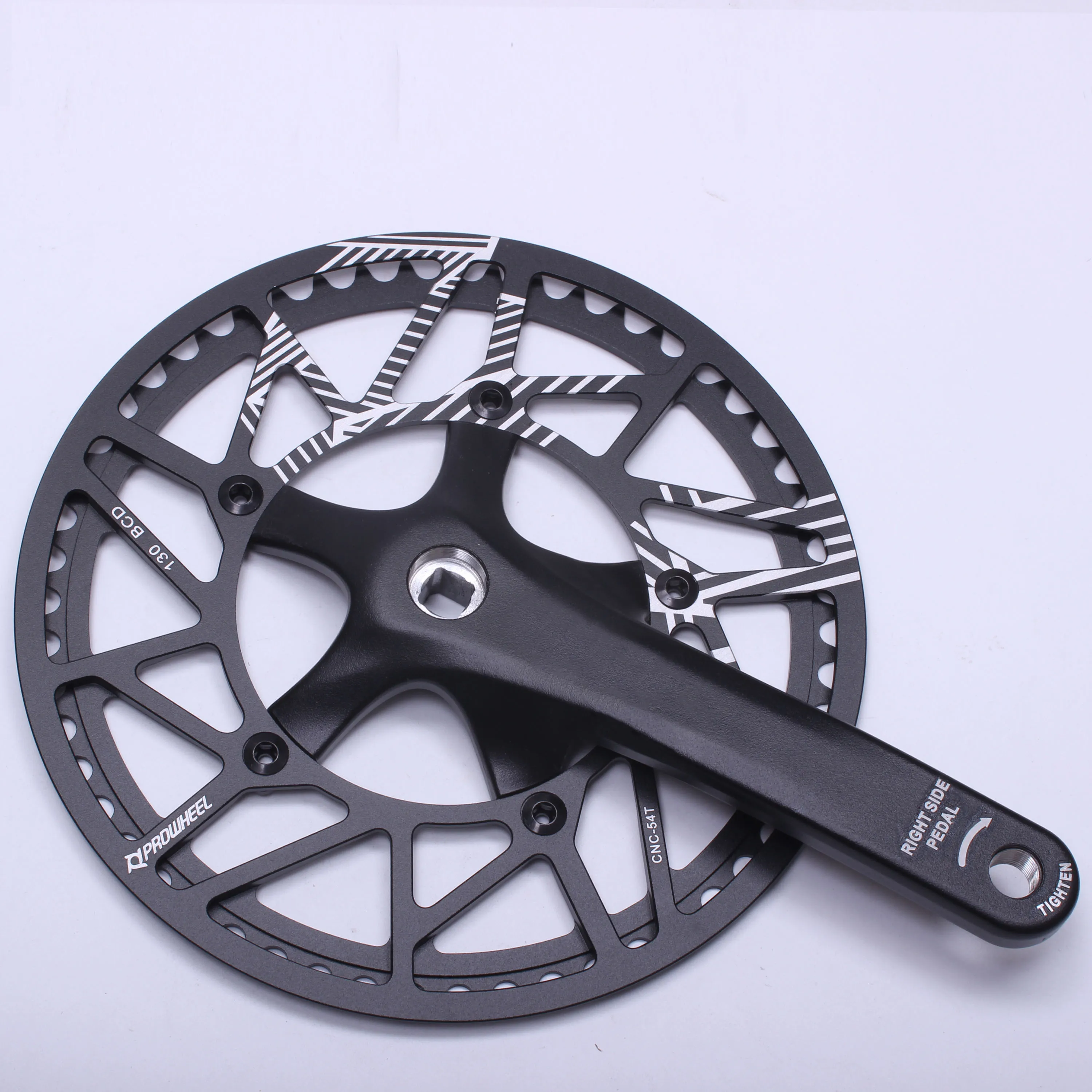 Prowheel 130MM BCD 52T/54T/56T/58T/60T 140MM/152MM/160MM/165MM/170MM/175MM Single Speed Crankset for Folding Bike,Road Bike,MTB