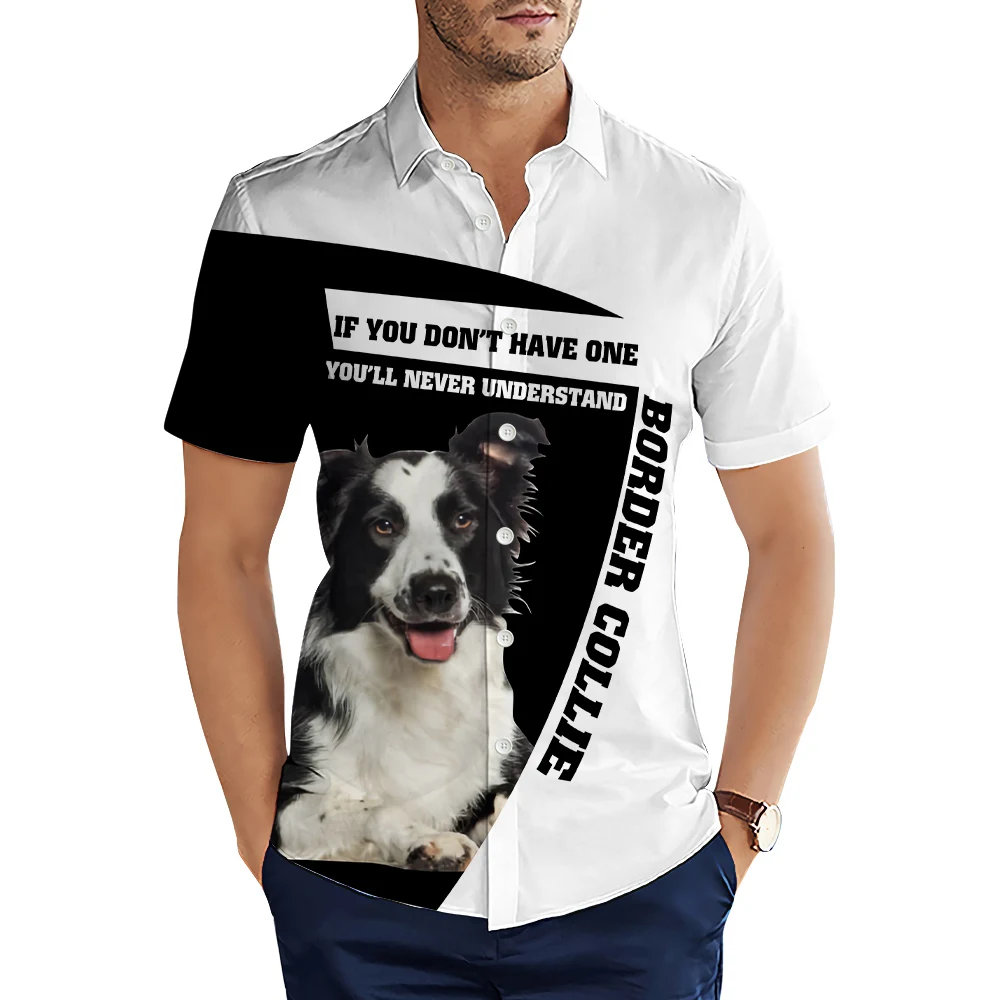 HX Moda Masculina Camisas Cane Corso Diamante Costura 3D Impresso Camisa Casual Verão Camisas de Manga Curta para Roupas Masculinas