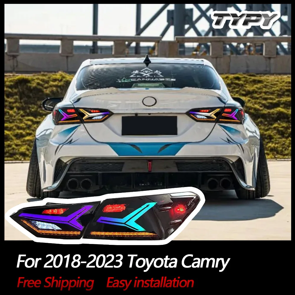 

TYPY Car RGB Tail Lights For Toyota Camry 2018-2023 RGB Car Tail Lamps Daytime Running Lights Dynamic Turn Signals