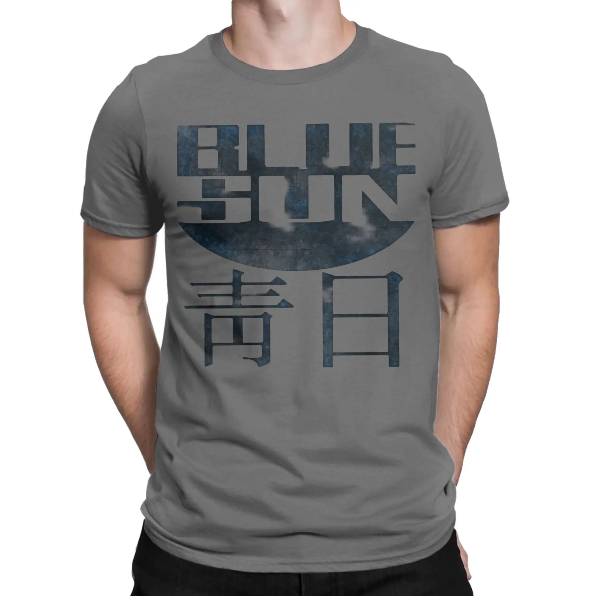 Men Blue Sun Logo Firefly Serenity T Shirts  Cotton Tops Leisure Short Sleeve Round Collar Tees Gift Idea T-Shirt