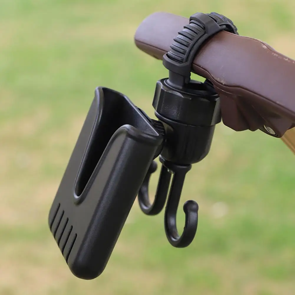 Flexible Storage Hook Stroller Hook with Phone Stand 360 Degree Rotation Stroller Hook Phone Stand Organizer for Shopping Bags
