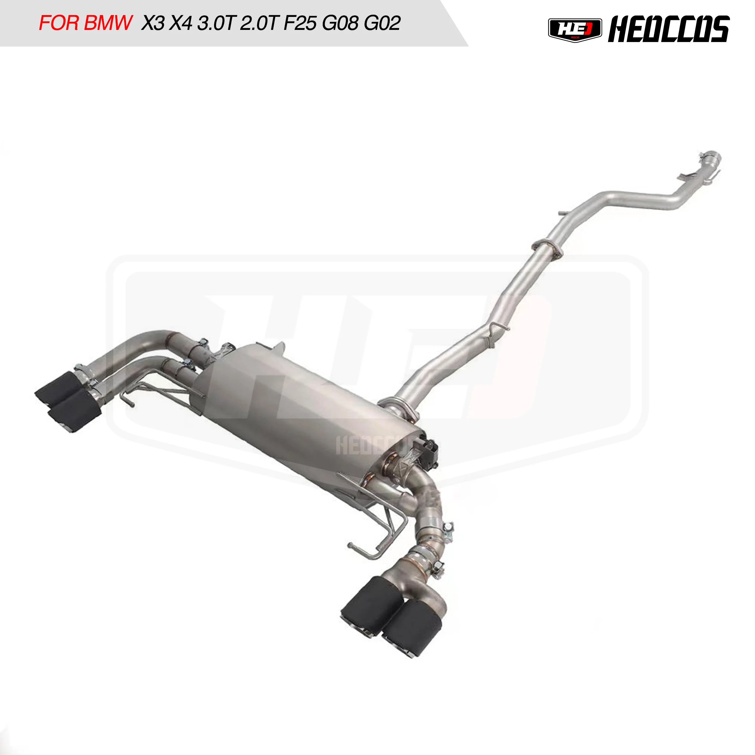 HEO Aftermarket Valved Catback Exhaust For BMW X3 X4 F25 F26 G08 G02 2.0T 3.0T 2014-2023 Stainless Steel Kit