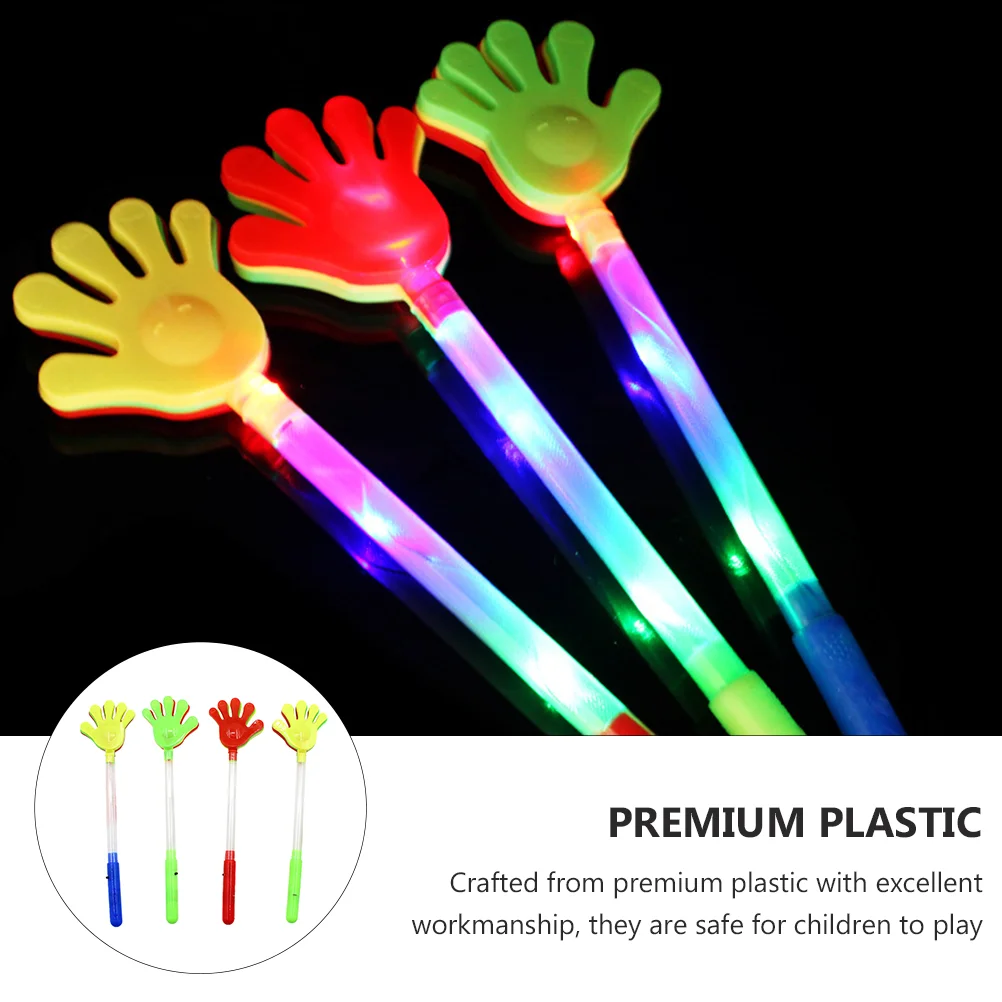 5 pçs brilhante mão palmas crianças clappers brinquedo luminoso adereços festivos festa favor brinquedos de casamento de plástico