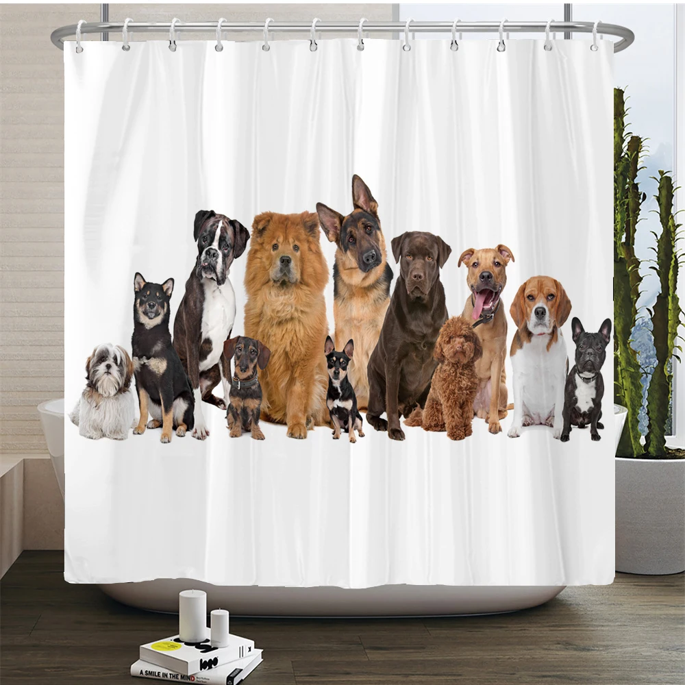 Cat shower curtains bathroom shower curtain Cute 3D fabric shower curtain with hooks funny waterproof shower curtain or Mat