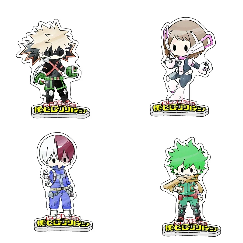 My Hero Academia Acrylic Standee Model Figure Cosplay Plate Holder Topper Fans Christmas Keychains Plate Gift  New Anime Couple