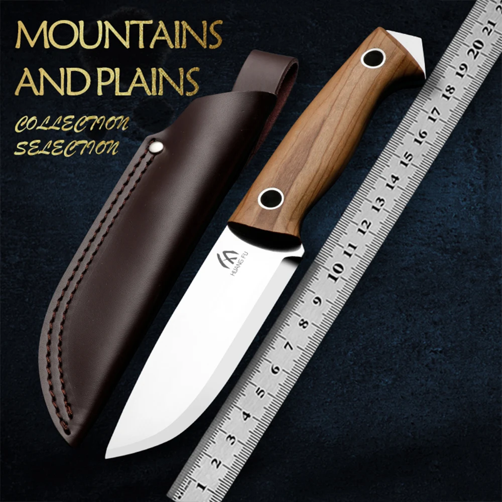 

HUANGFU High quality 7CR13MOV steel fixed blade, outdoor straight knife, wilderness survival knife, men's knife