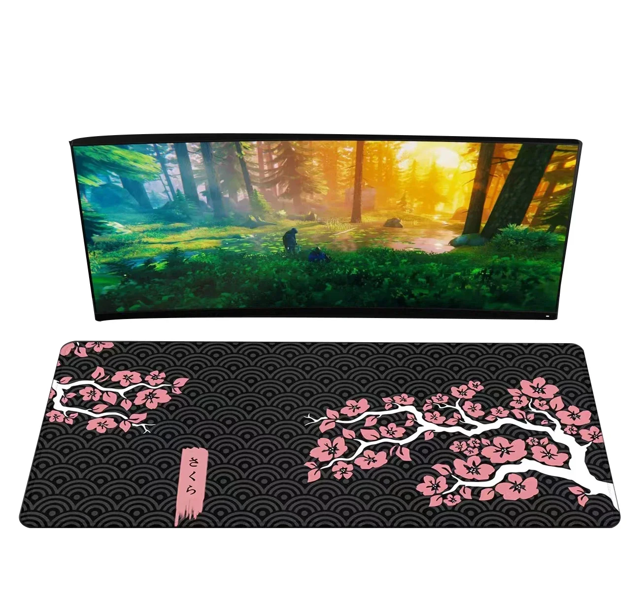 Tapis de souris de jeu Sakura, 90x40cm, pour ordinateur, clavier, Table