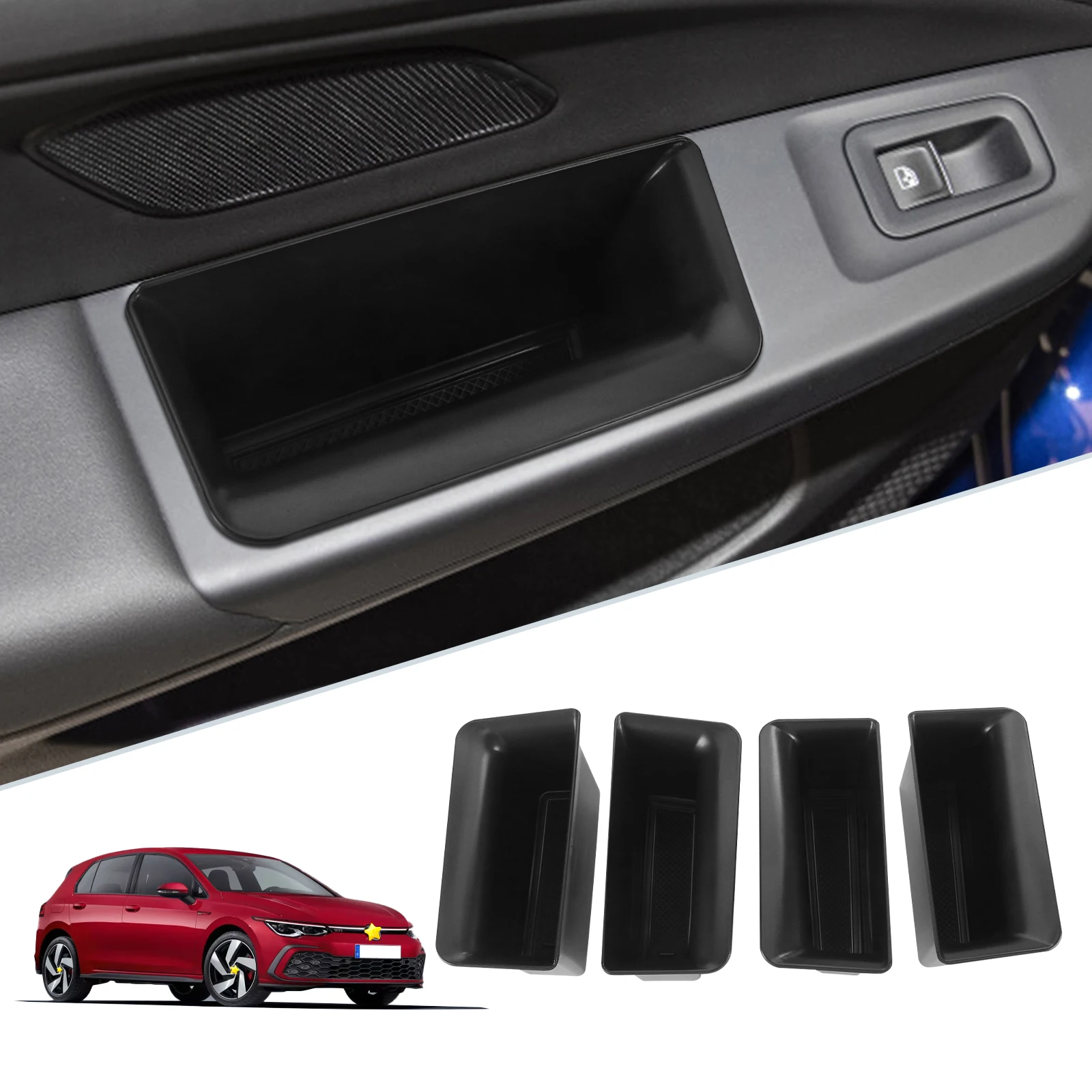 Органайзер-контейнер RUIYA для дверей автомобиля VW Golf 8, Golf 8.5, MK8 2020-2026, передний и задний, аксессуары для VW Golf MK8