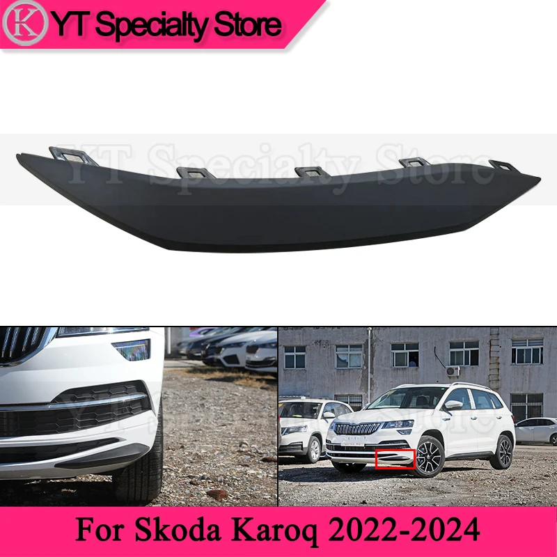 

Kamshing 1 piece Front Bumper Lower Guard Plate For Skoda Karoq 2022-2024 Front Bumper Deflector Guard Cover Plate