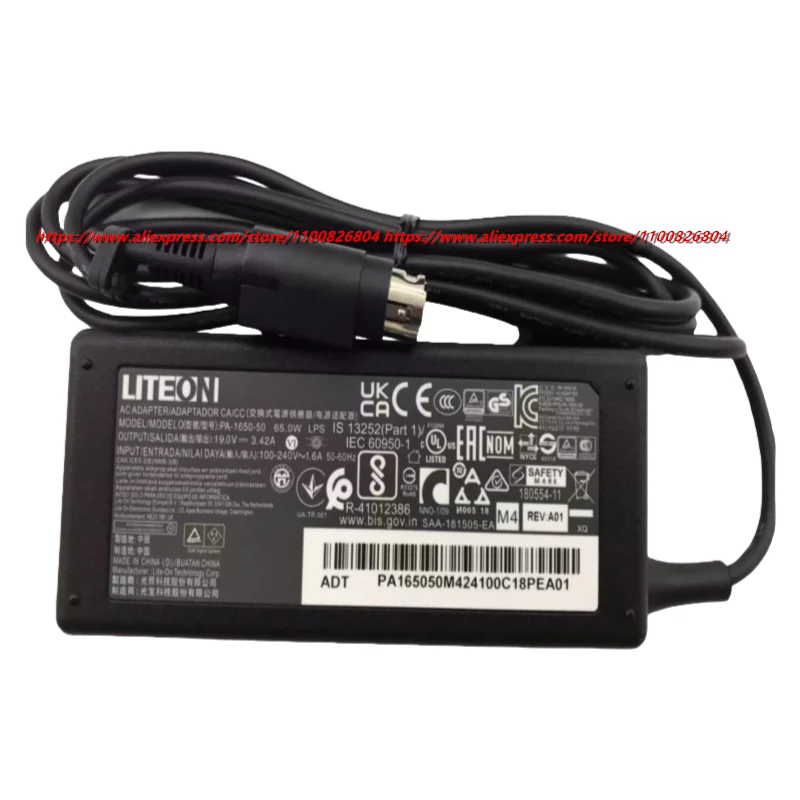 Genuine Liteon 1PA-1650-50 19V 3.42A 4PIN (Din) AC Adapter Charger Power Supply 65W Original