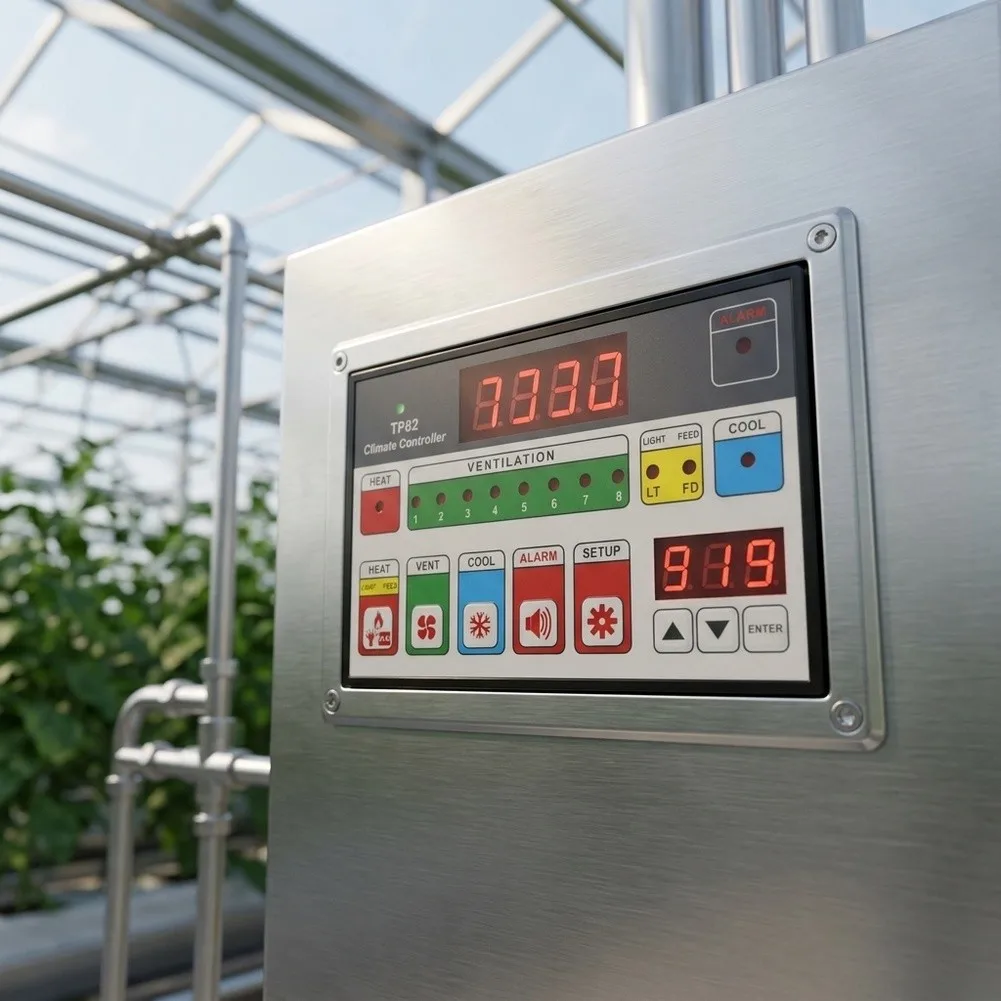 Integrated Alarm For Farm Management Temperature Instrument TP82 Climate Controller Eight Switch Outputs Integrated Alarm System