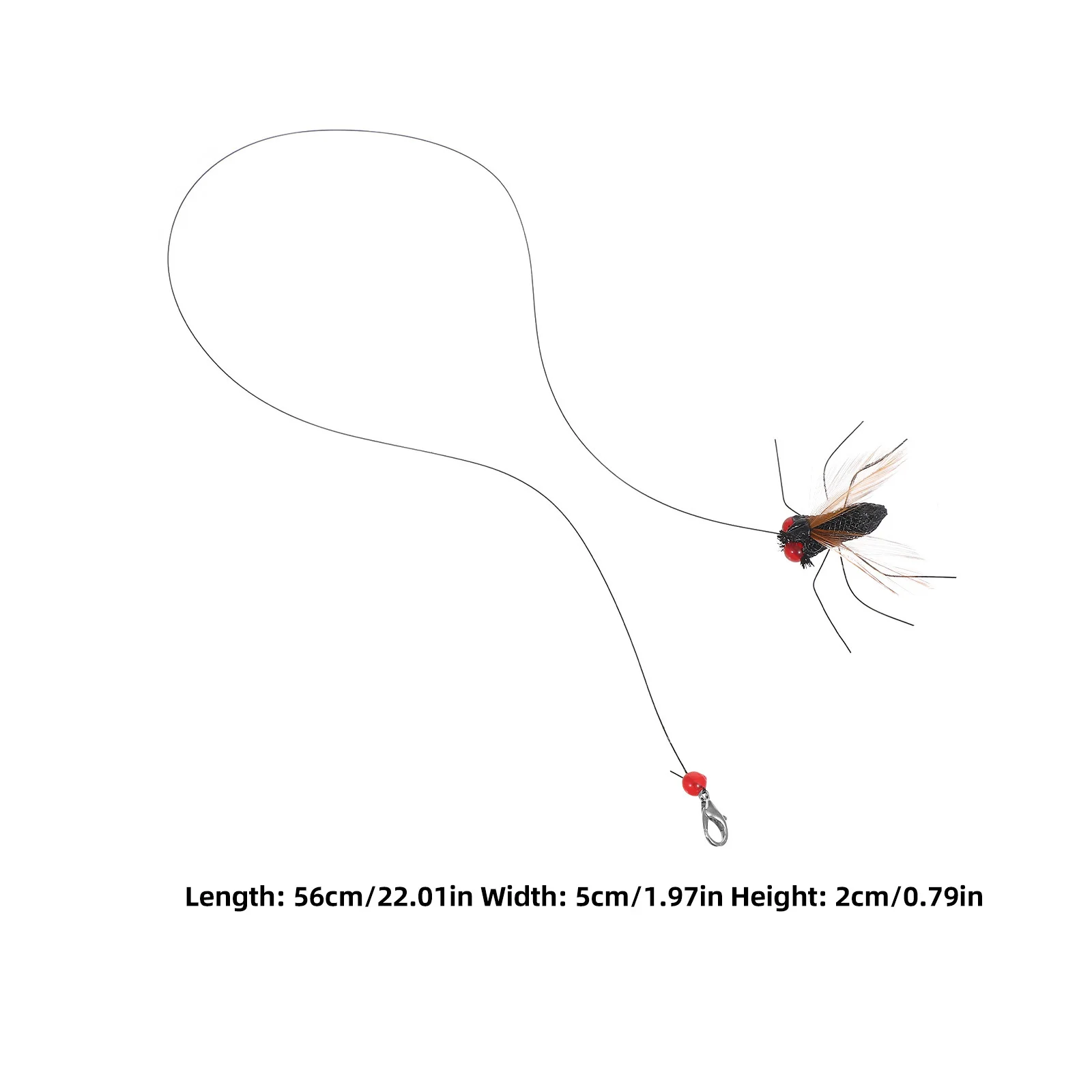 2 szt. Interaktywna zabawka dla kota, wymienne przynęty w kształcie owadów, długa linka, akcesoria dla kociąt do zabawy w domu, wzbogacające życie kota, akcesoria do zabawy w polowanie.