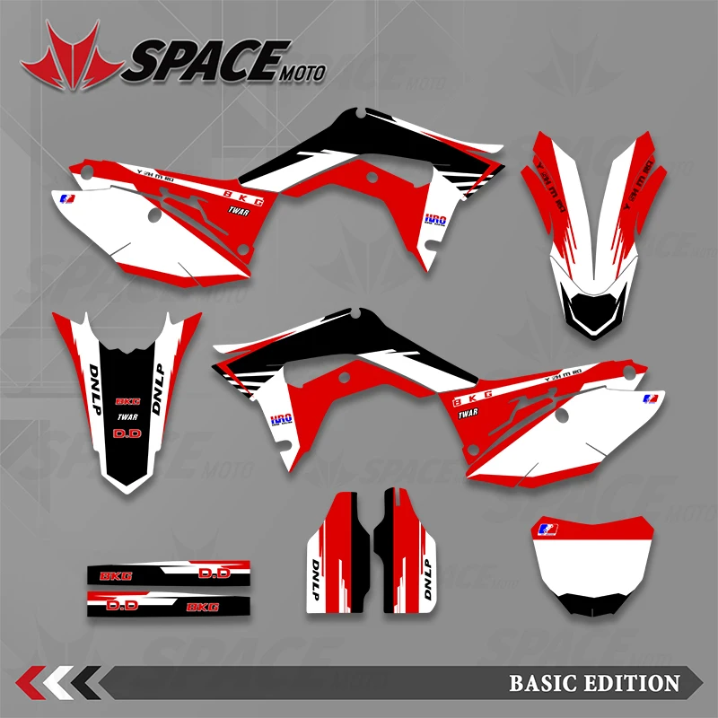 

SPACE GRAPHICS BACKGROUNDS DECALS STICKERS Kit for Honda CRF250R CRF 250 2018 2019 2020 2021 CRF450R CRF 450 2017 2018 2019 2020