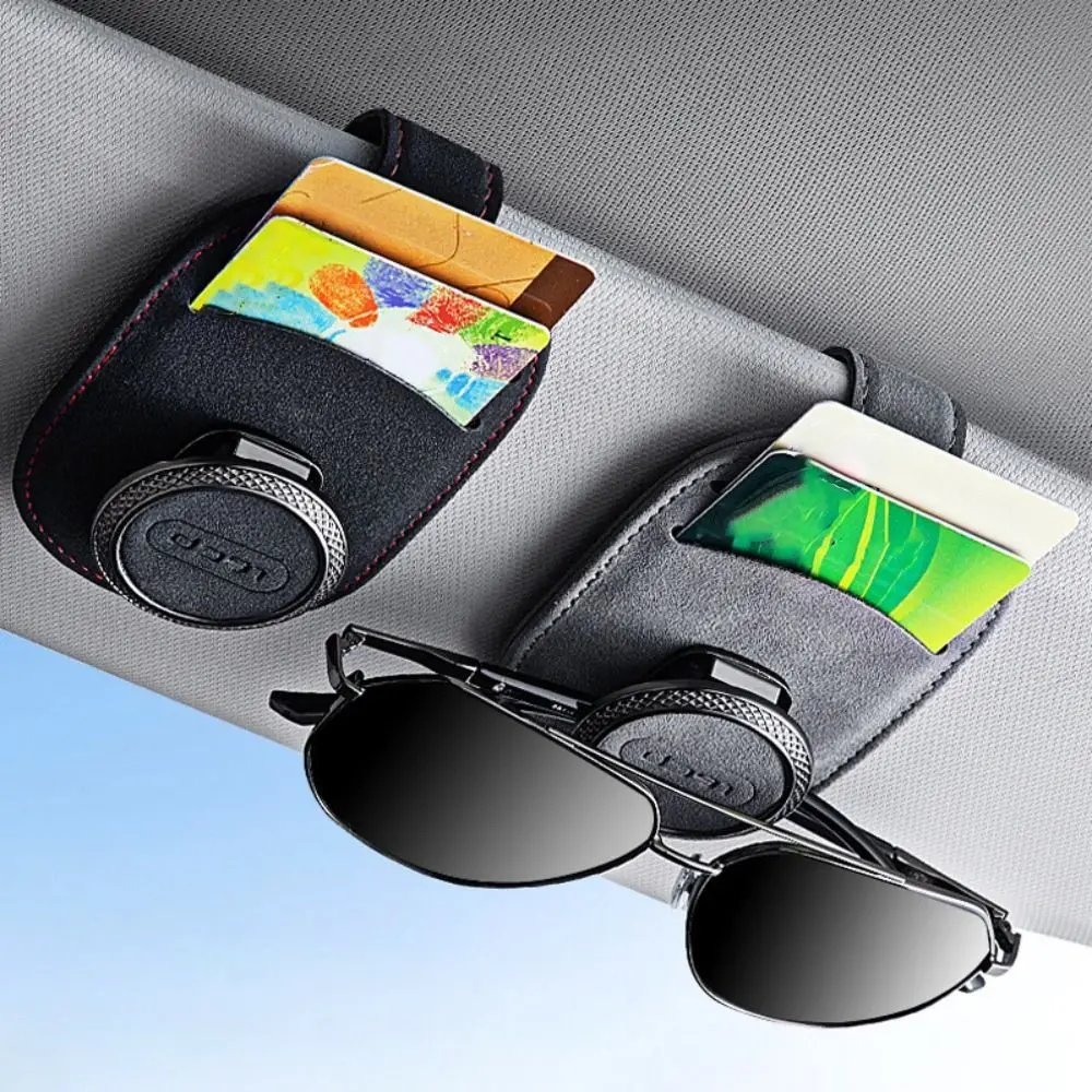 Multifunctional Eye Sunglasses Clip Creative Tumbled Leather Card Ticket Organizer Simplicity Fashionable Car Eyeglasses Frame