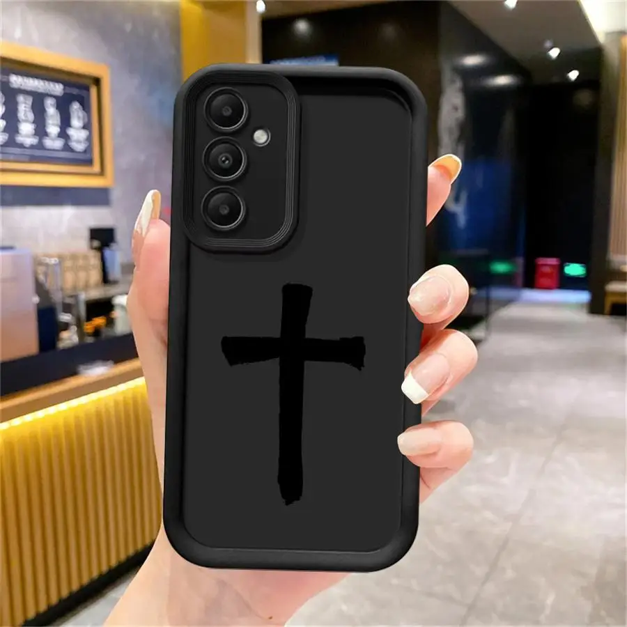 حافظة لهاتف سامسونج جالاكسي A25 A26 A55 A73 A56 A22 A24 A33 A54 A35 A52 A36 A32 A21s نمط متقاطع رائع #6