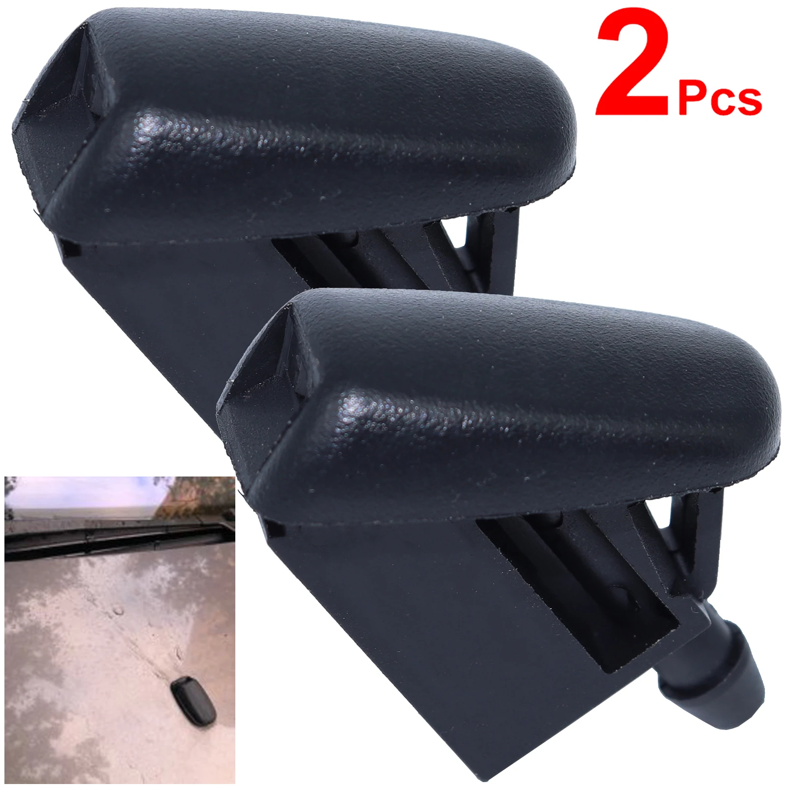 

2Pcs For Ford Fiesta MK5 2001 2002 2003 2004 2005 2006 2007 2008 2010 2011 Exterior Front Windscreen Wiper Washer Jet Nozzle